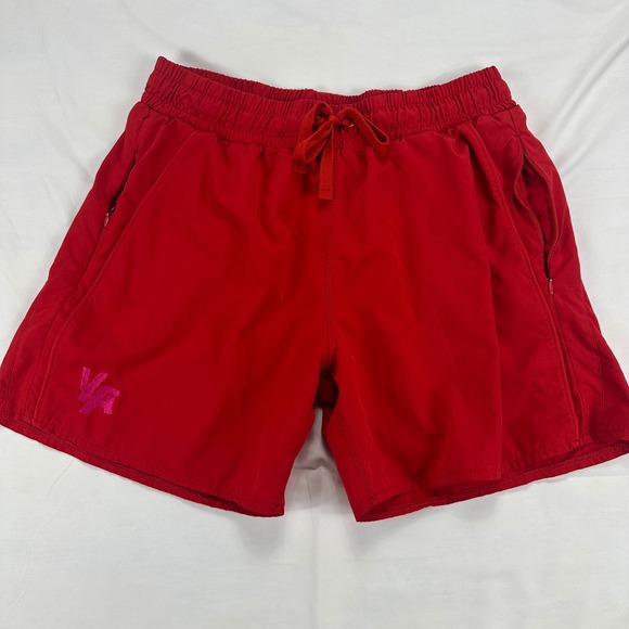 Young LA Other - Young‎ LA Men's Red Athletic Gym Running Shorts Zipper Pockets Mesh XL